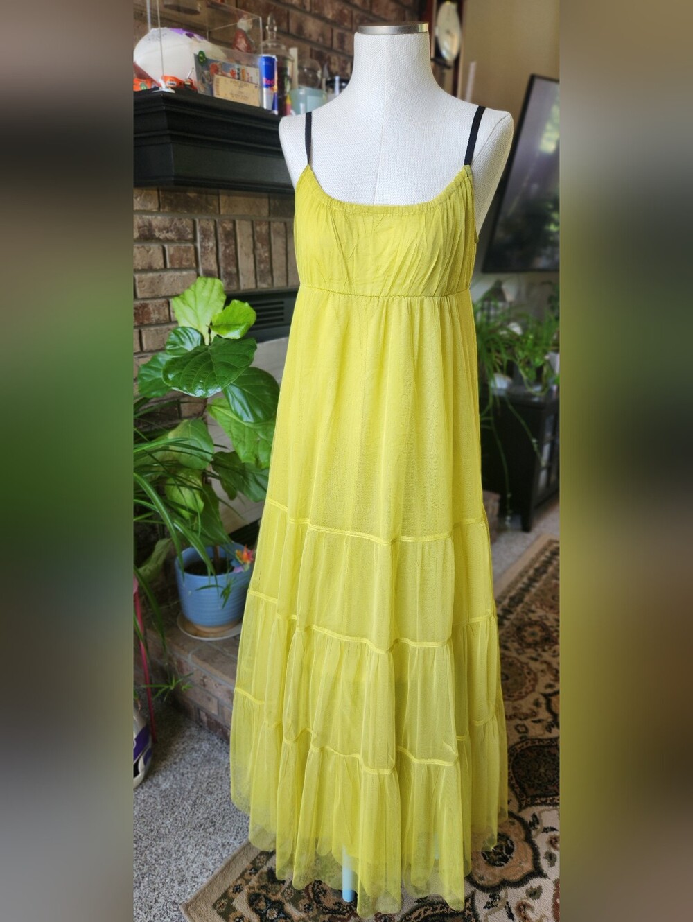 Maeve by Anthropologie tulle tiered maxi dress